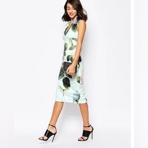 Ted Baker Floral Ravina Distinguished Rose Midi Dress in Mint // 8 (Ted Baker 3)